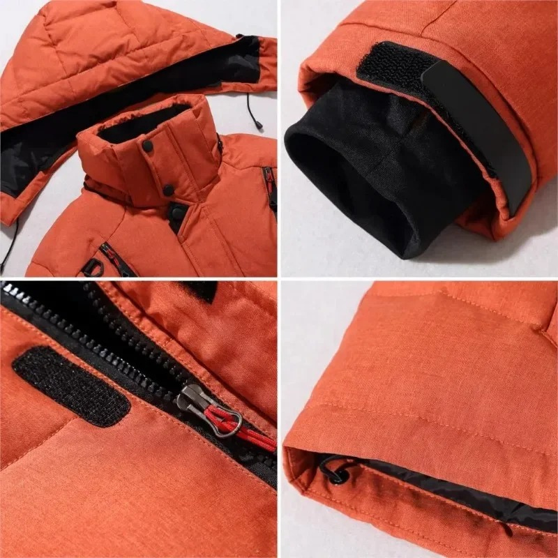 Wettsch - Puffer Jacket Men's Transition Jacket Windproof Quilted Jacket Hood