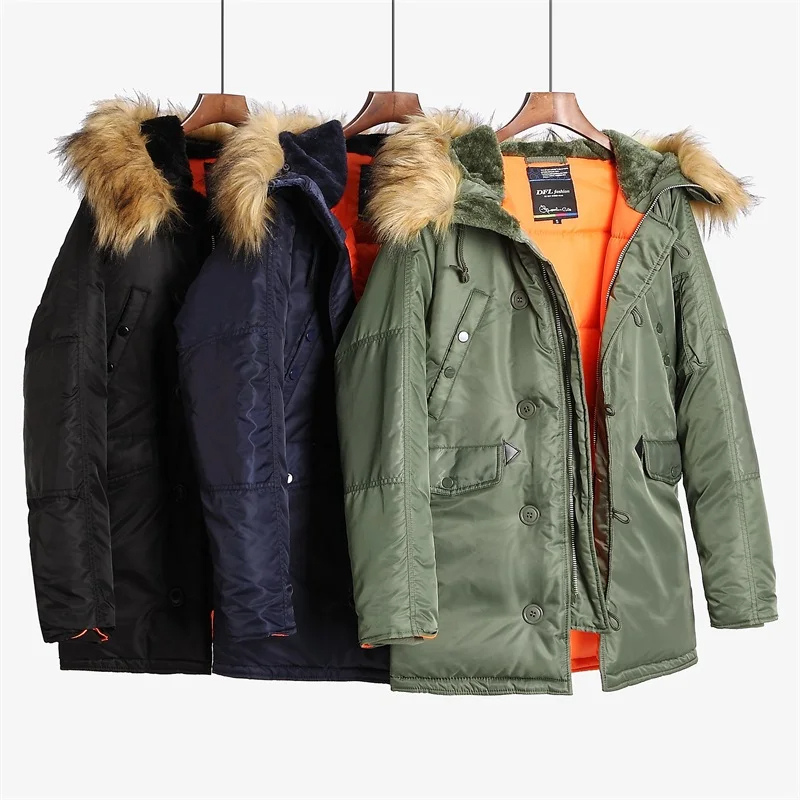 Wandorm - Men's Winter Coat with Fleece Lining, Outdoor Jacket with Hood and Pockets